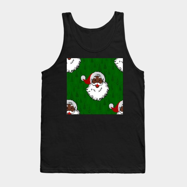 black santa claus christmas Tank Top by gossiprag